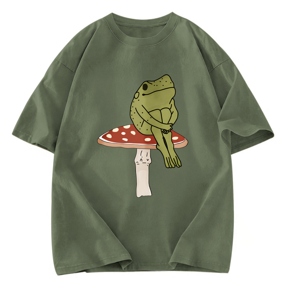 Tokyosol Frog on Mushroom Washed T-Shirt
