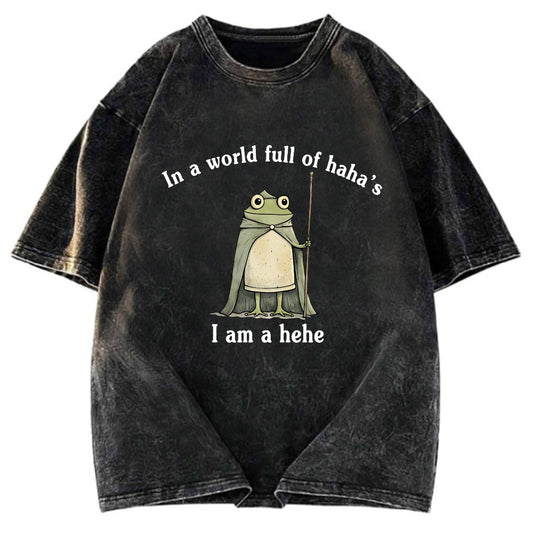 Tokyosol In A World Full of Haha's Washed T-Shirt