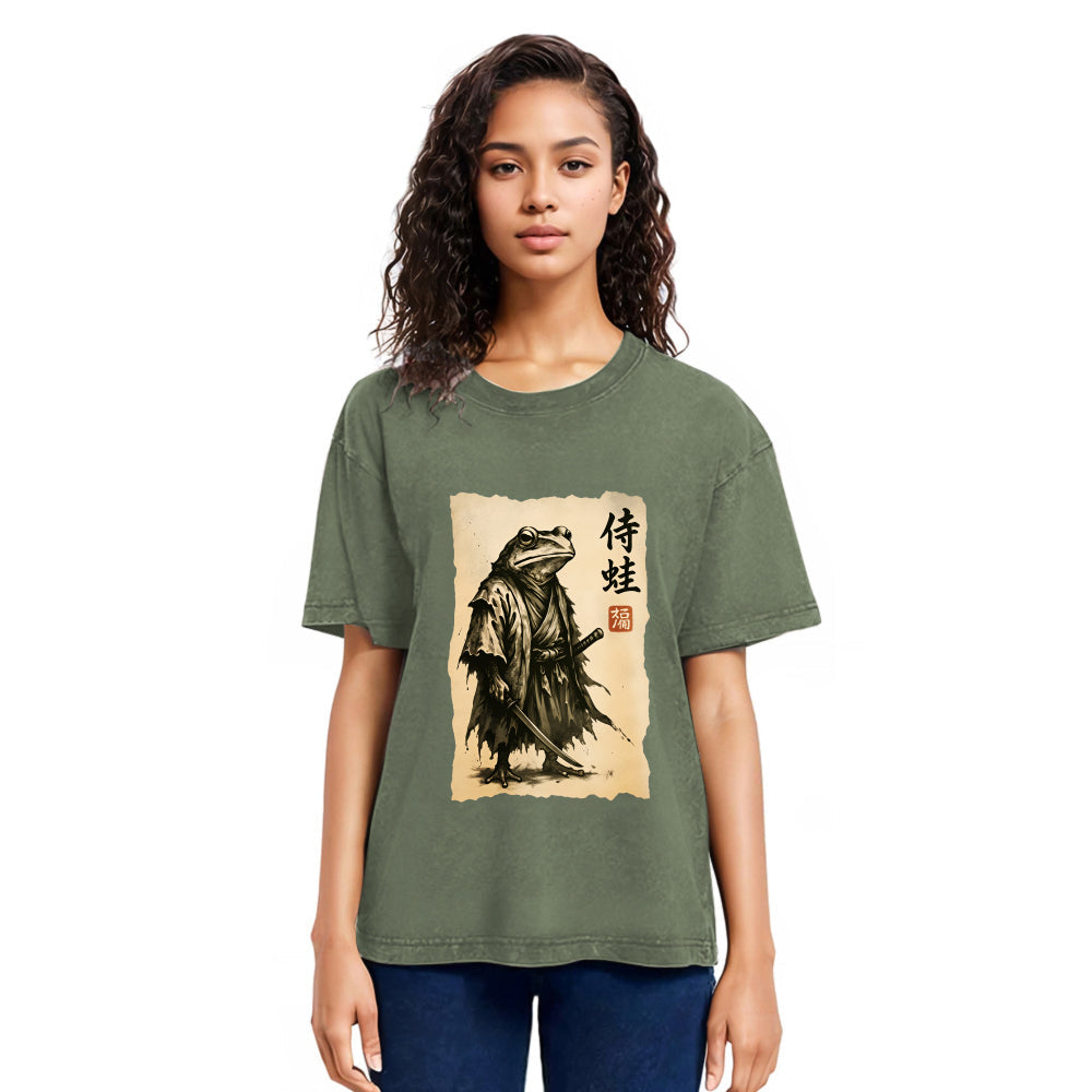 Tokyosol Samurai Frog Washed T-Shirt