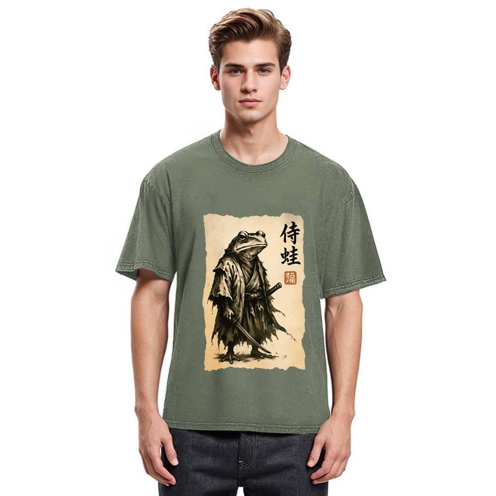 Tokyosol Samurai Frog Washed T-Shirt