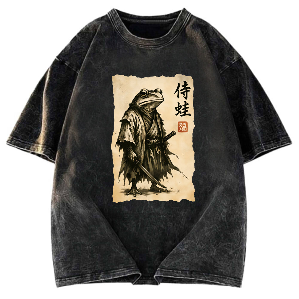 Tokyosol Samurai Frog Washed T-Shirt