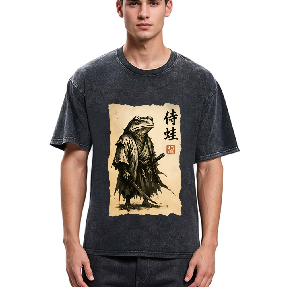 Tokyosol Samurai Frog Washed T-Shirt