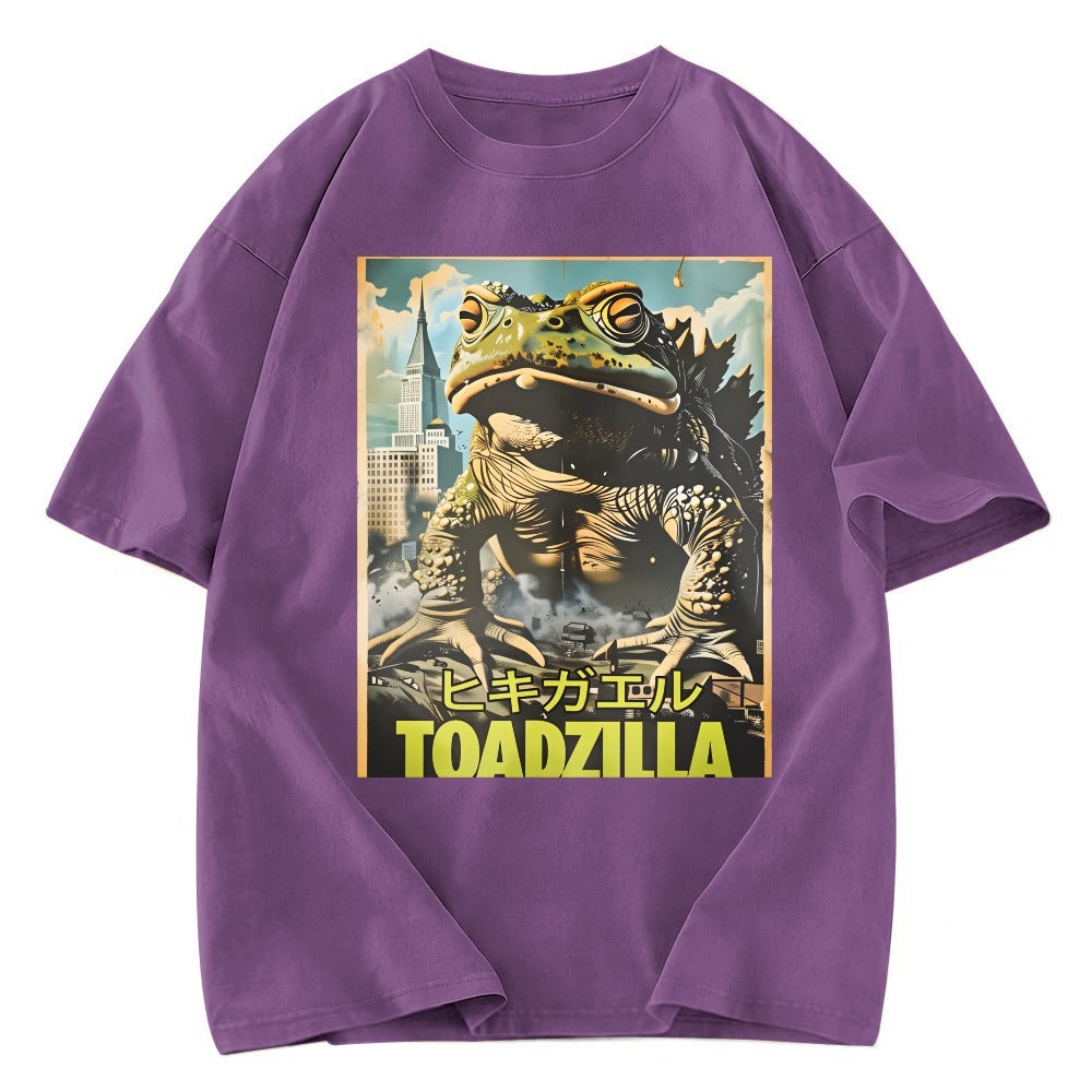 Tokyosol Vintage Funny Frog Washed T-Shirt
