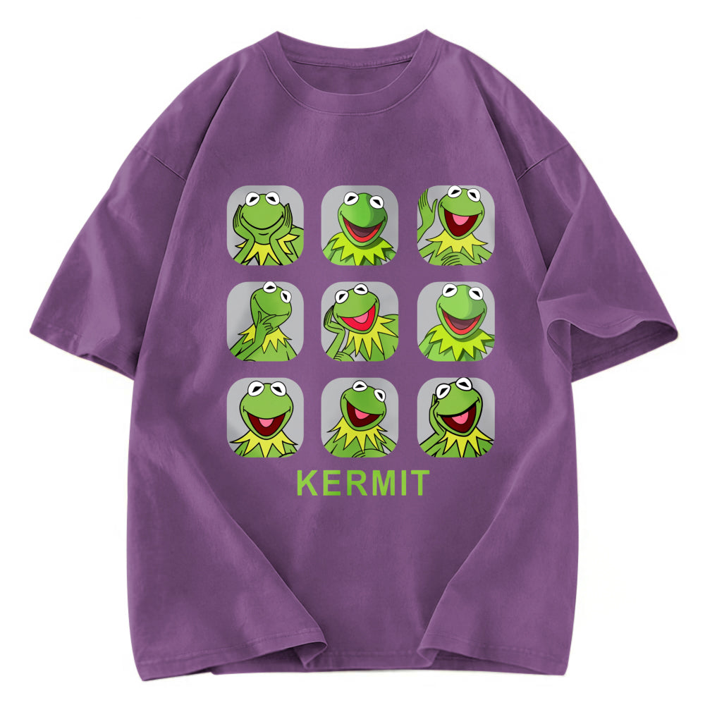 Tokyosol Kermit Frog Emotions Washed T-Shirt