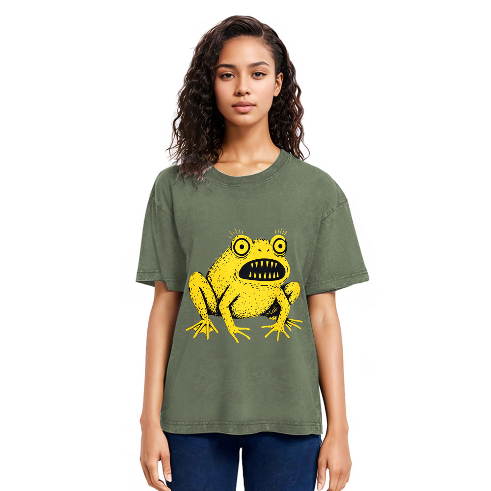 Tokyosol Horrible Japanese Frog Vintage Washed T-Shirt