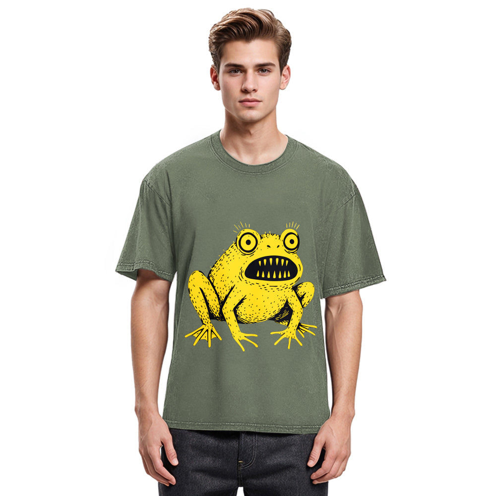 Tokyosol Horrible Japanese Frog Vintage Washed T-Shirt