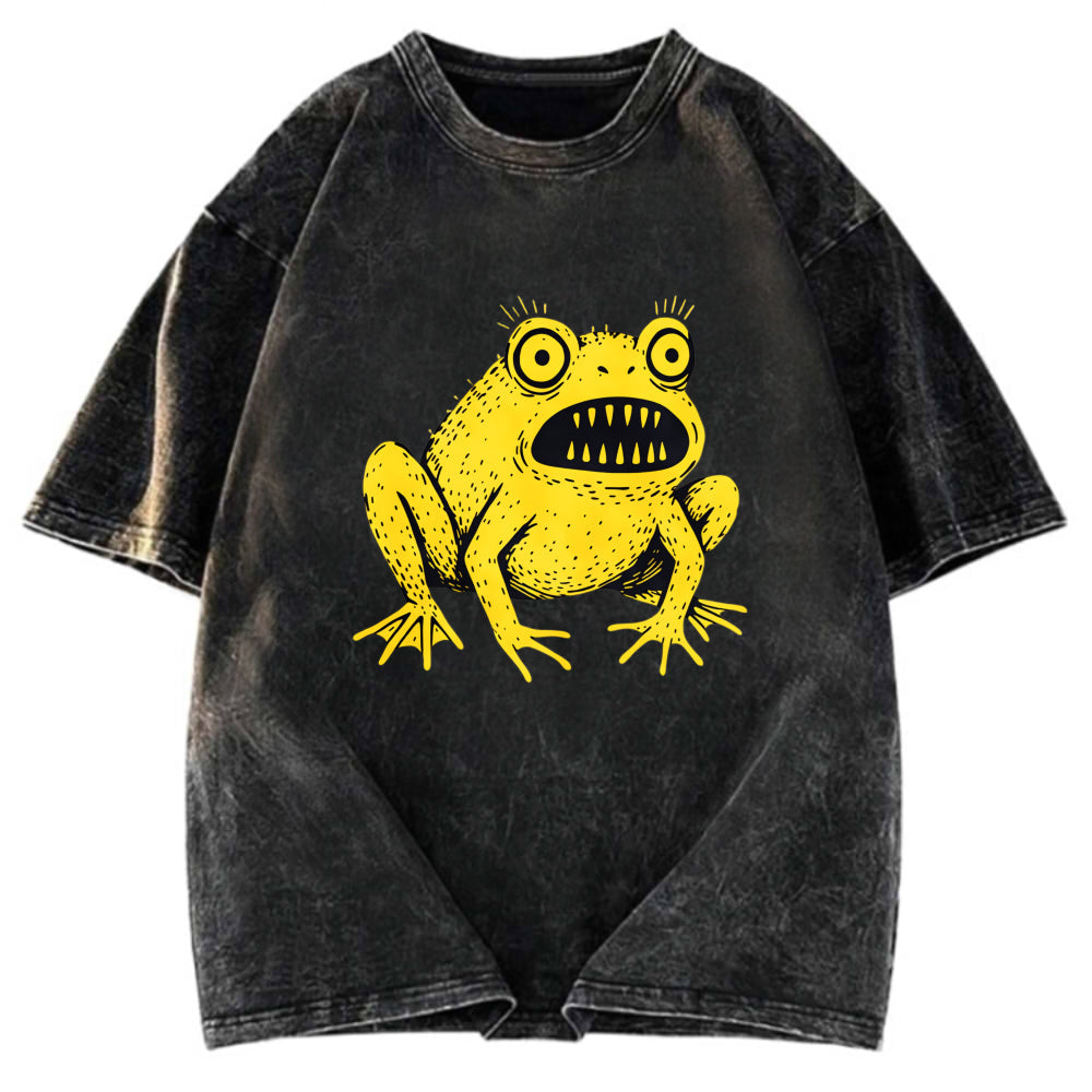 Tokyosol Horrible Japanese Frog Vintage Washed T-Shirt