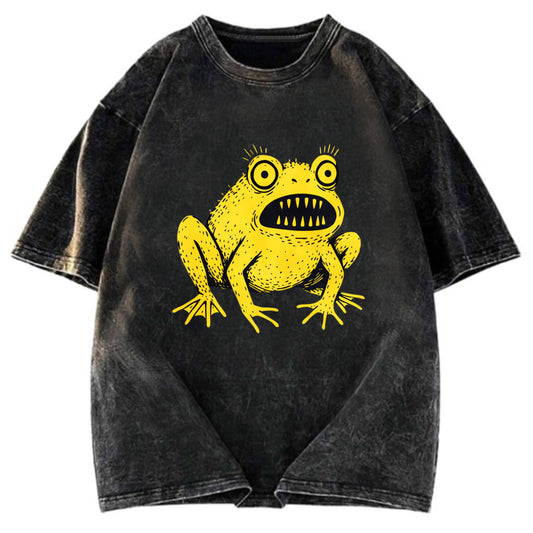 Tokyosol Horrible Japanese Frog Vintage Washed T-Shirt