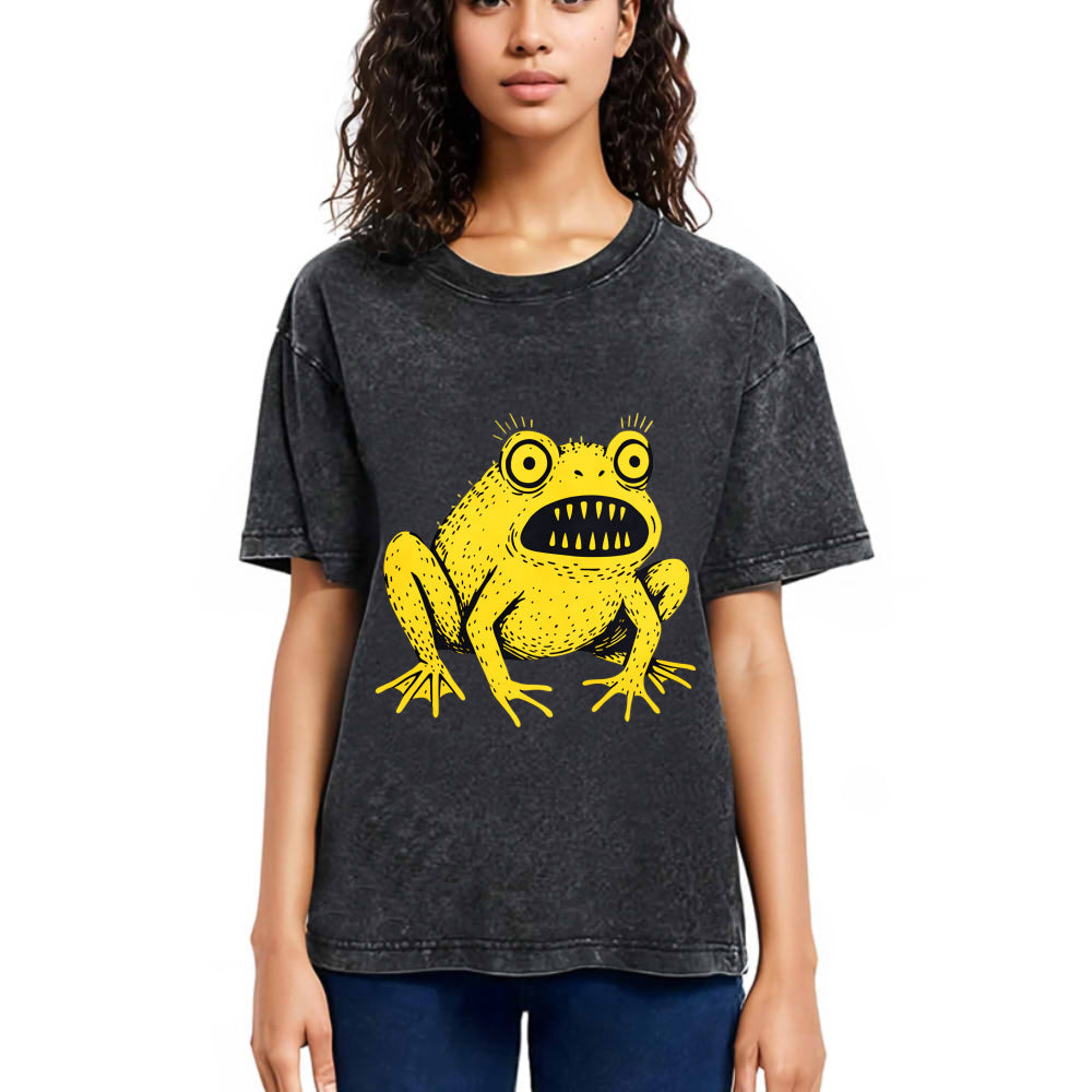 Tokyosol Horrible Japanese Frog Vintage Washed T-Shirt