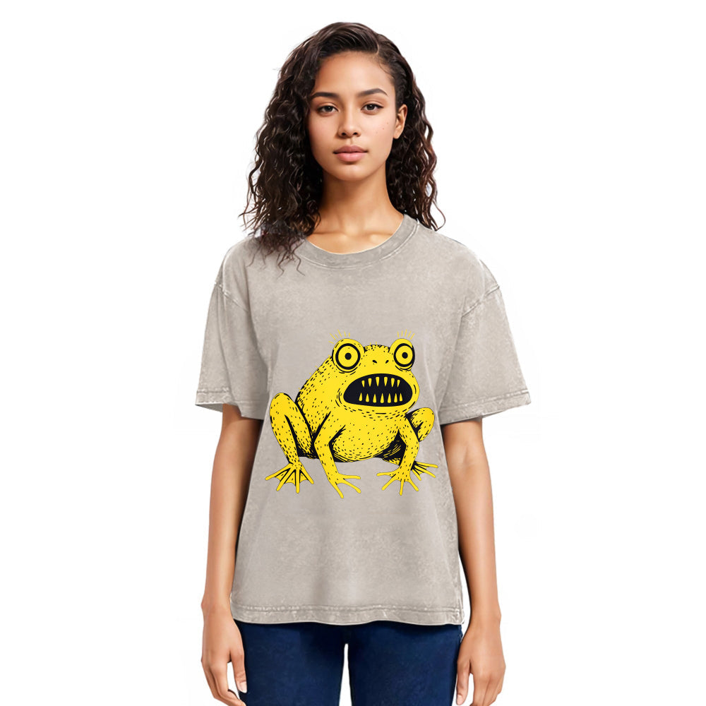 Tokyosol Horrible Japanese Frog Vintage Washed T-Shirt