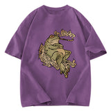 Tokyosol Self-Love Tattoo Frog Washed T-Shirt