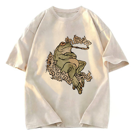 Tokyosol Self-Love Tattoo Frog Washed T-Shirt