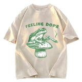 Tokyosol Feeling Dope Frog Funny Washed T-Shirt