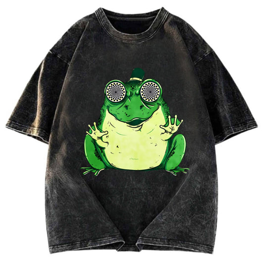 Tokyosol Hipnogenic Star Hypnotize Frog Washed T-Shirt