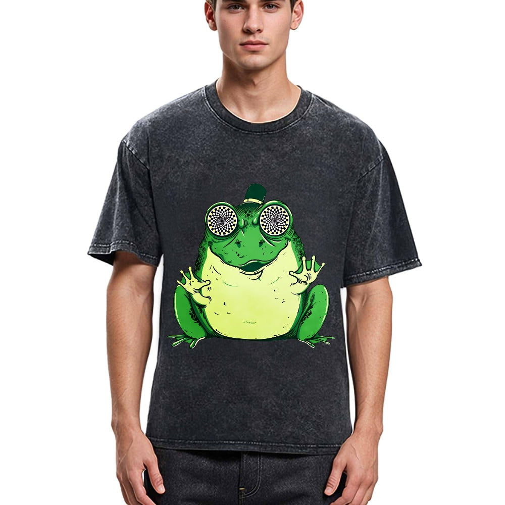 Tokyosol Hipnogenic Star Hypnotize Frog Washed T-Shirt