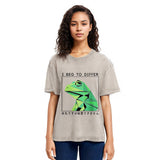 Tokyosol Funny Frog Meme Japanese Washed T-Shirt