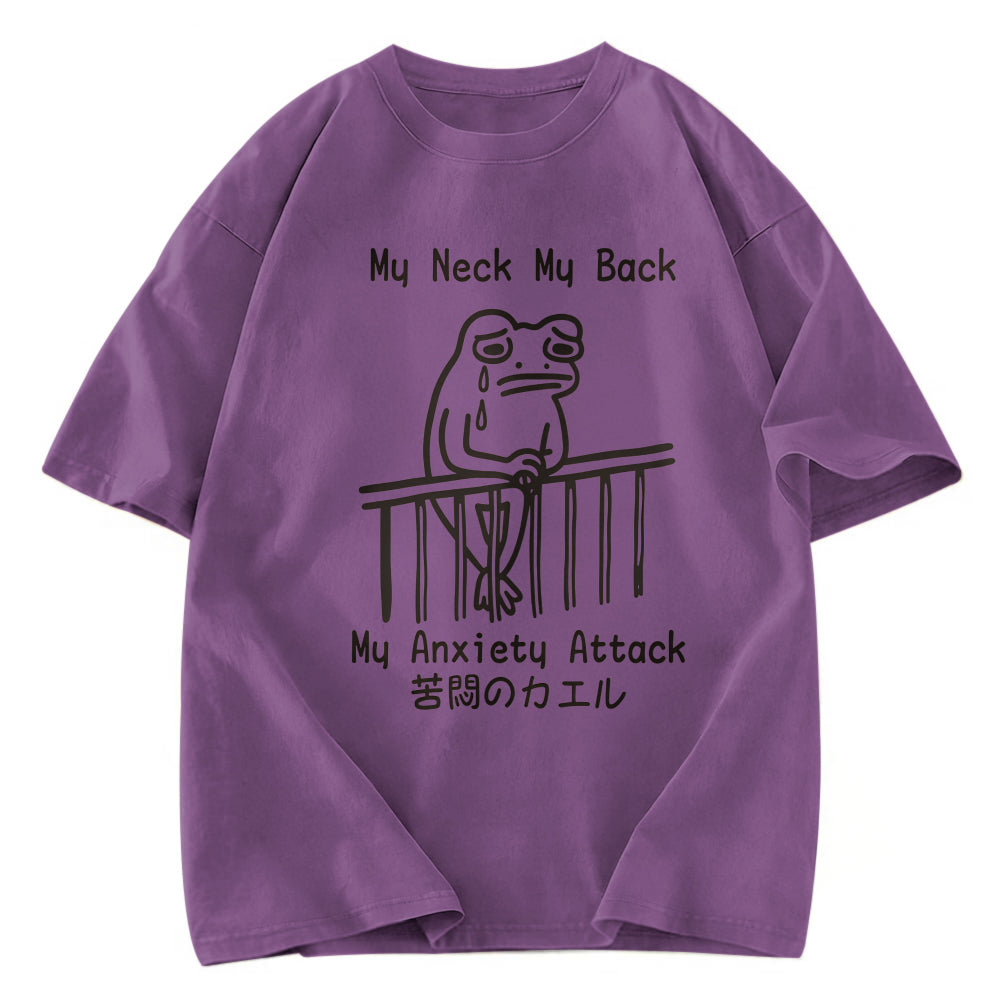 Tokyosol Funny Frog Japanese My Neck My Back Washed T-Shirt