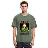 Tokyosol Stop Bombing Palestine Frogs Washed T-Shirt