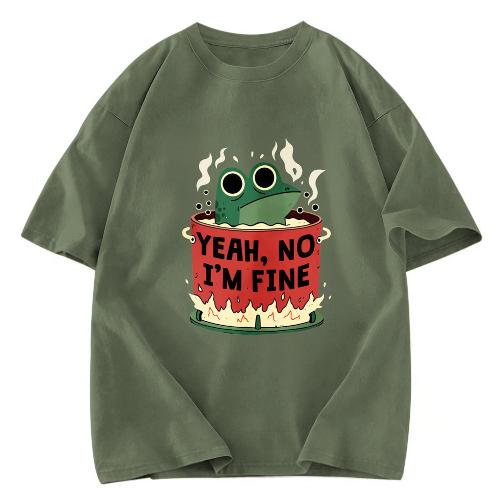 Tokyosol I'm Fine Frog Washed T-Shirt