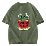 Tokyosol I'm Fine Frog Washed T-Shirt