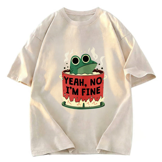 Tokyosol I'm Fine Frog Washed T-Shirt