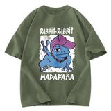 Tokyosol Ribbit Madafaka Funny Gangster Frog Washed T-Shirt