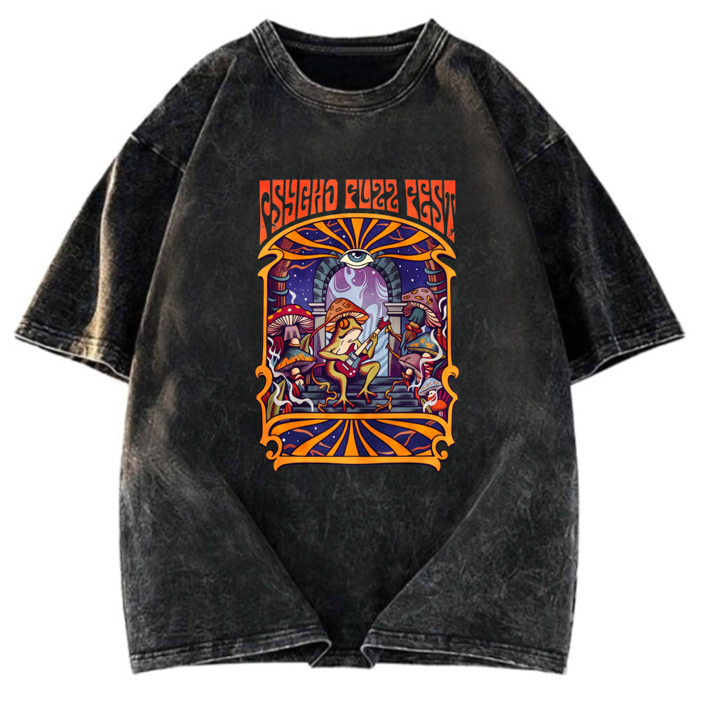 Tokyosol Psychedelic Frog Washed T-Shirt