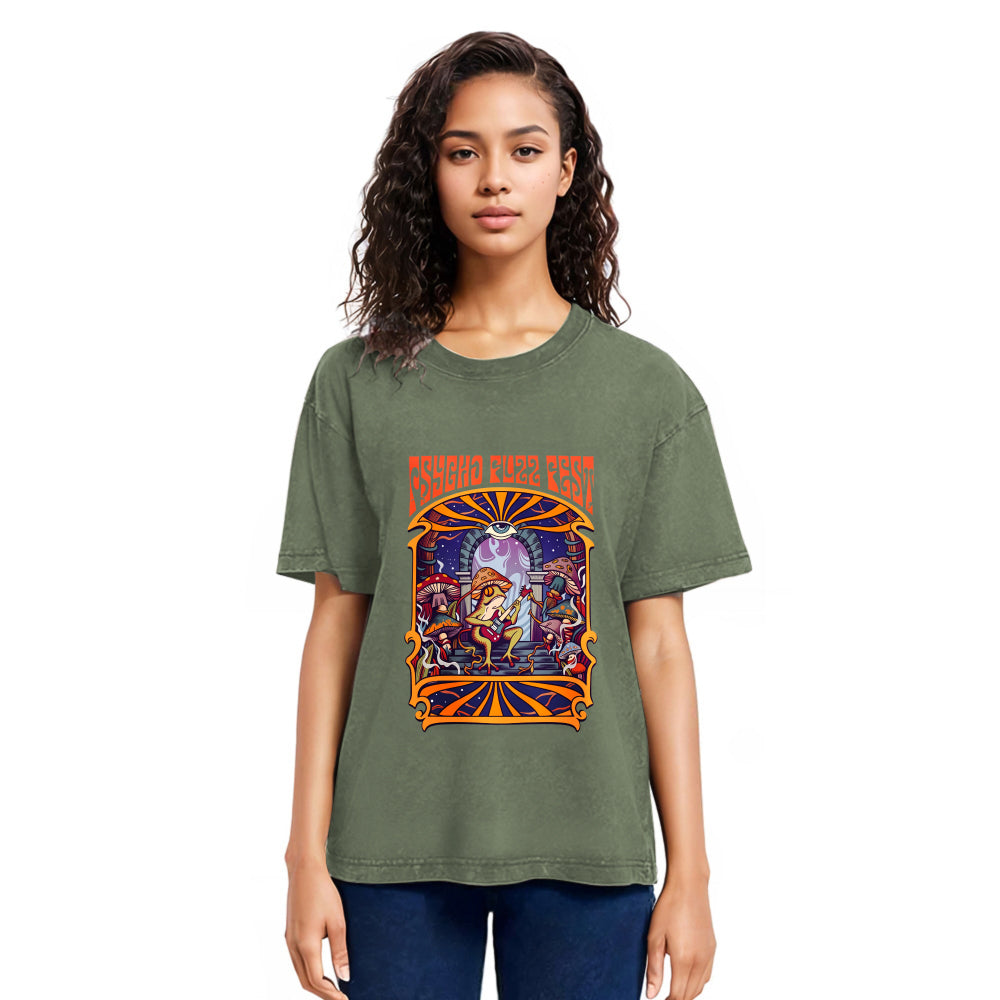 Tokyosol Psychedelic Frog Washed T-Shirt