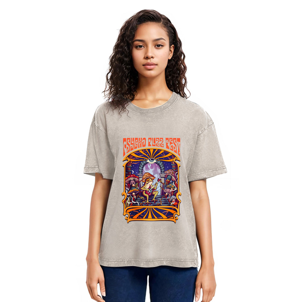 Tokyosol Psychedelic Frog Washed T-Shirt