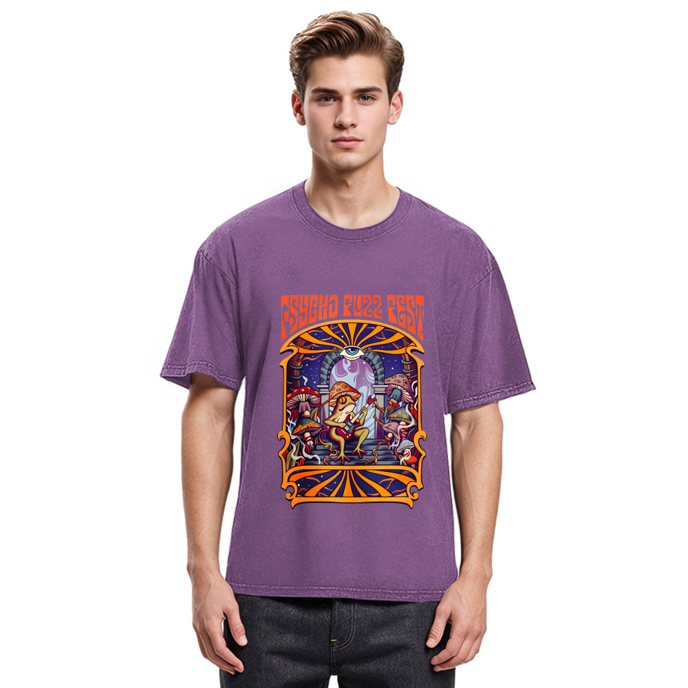 Tokyosol Psychedelic Frog Washed T-Shirt
