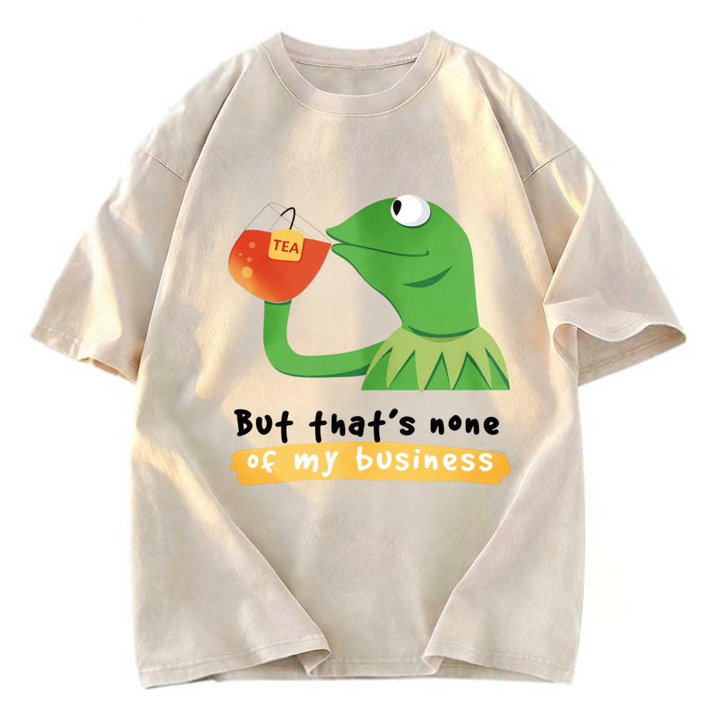 Tokyosol Kermit None of My Business Muppet Washed T-Shirt