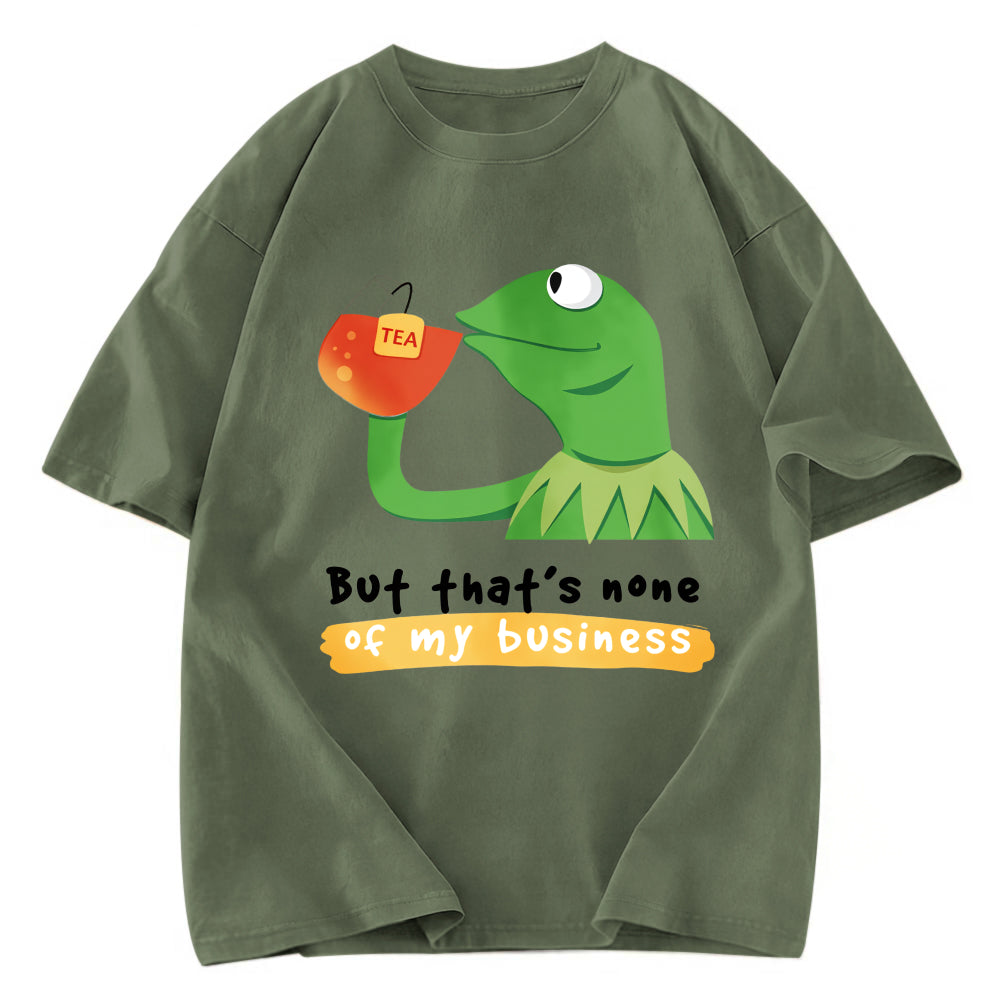 Tokyosol Kermit None of My Business Muppet Washed T-Shirt