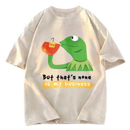 Tokyosol Kermit None of My Business Muppet Washed T-Shirt