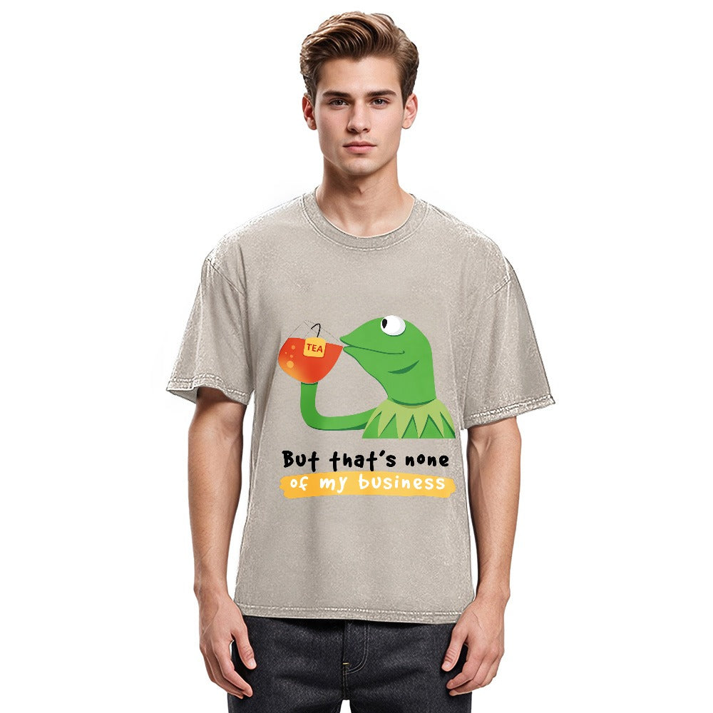 Tokyosol Kermit None of My Business Muppet Washed T-Shirt