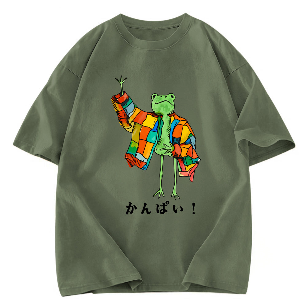Tokyosol Cheers Frog Washed T-Shirt