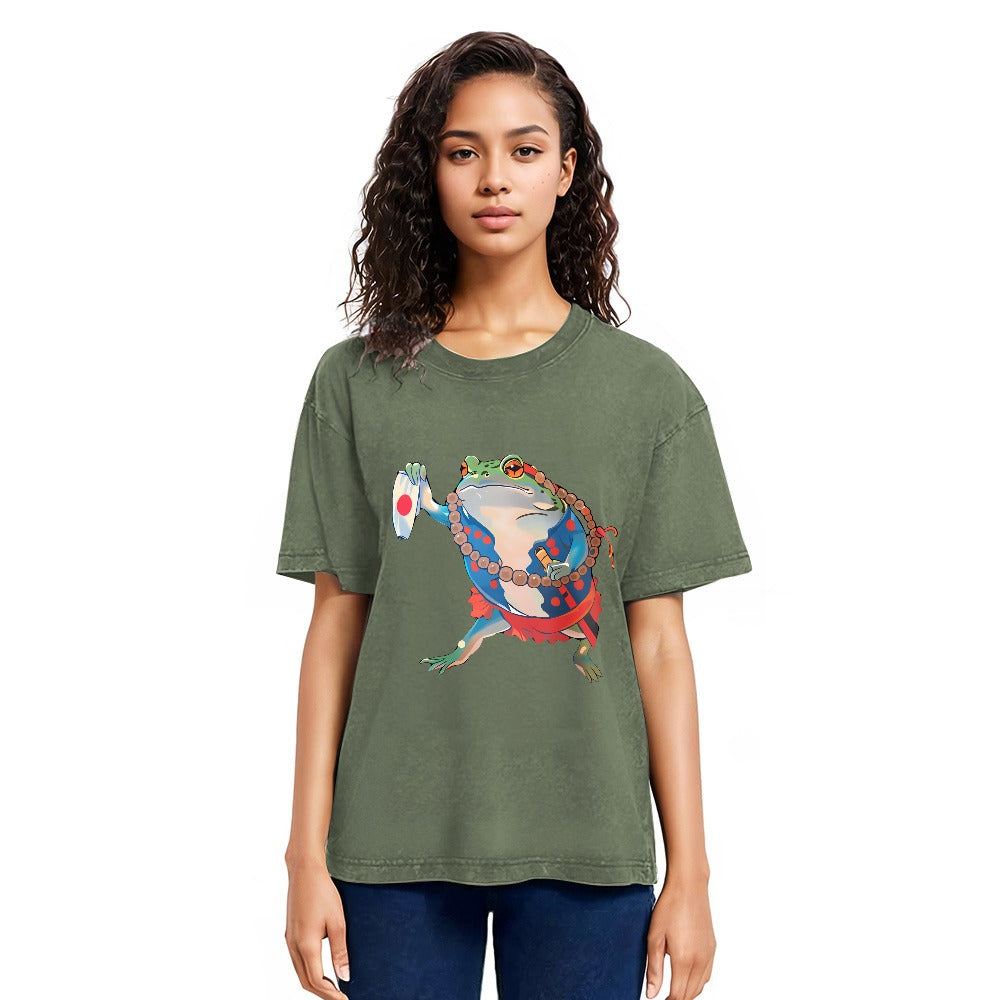 Tokyosol Frog Is Ready For Anything Washed T-Shirt