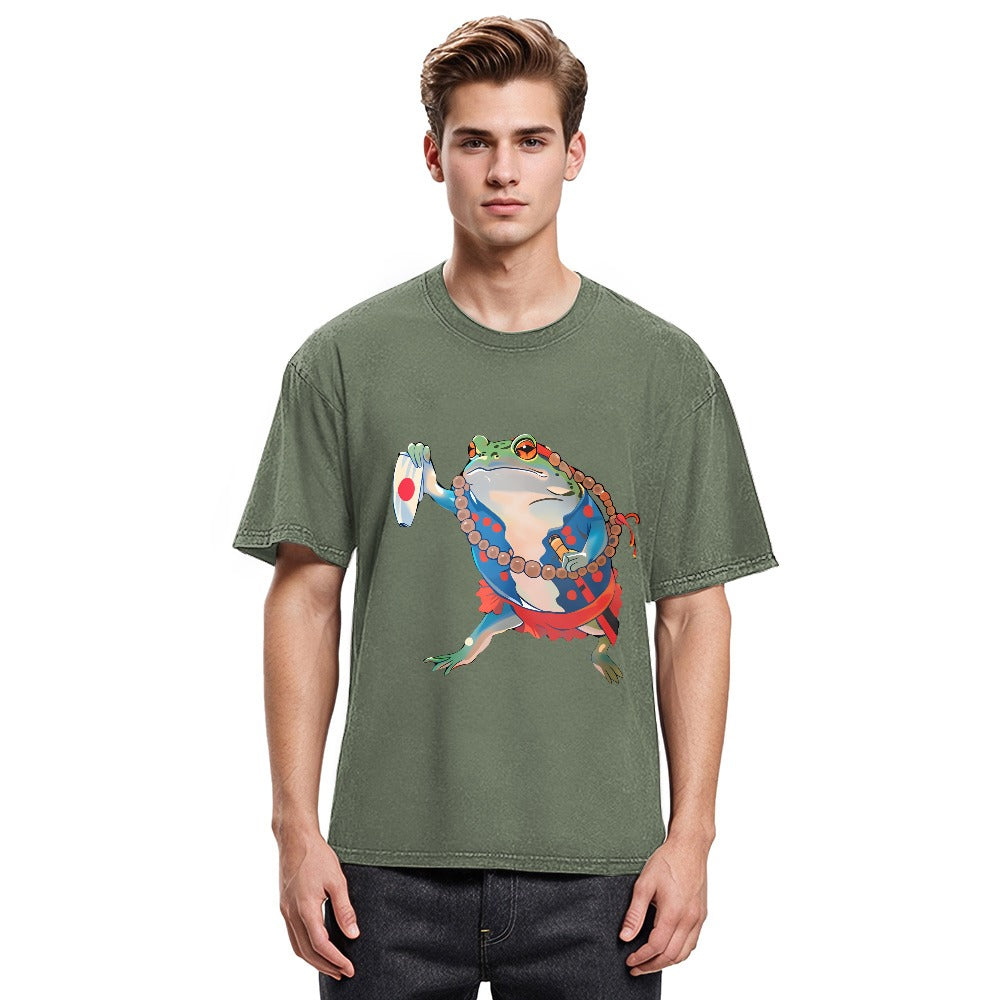Tokyosol Frog Is Ready For Anything Washed T-Shirt
