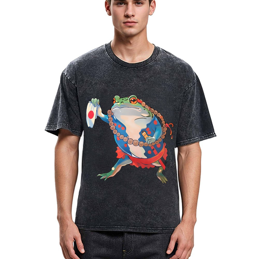 Tokyosol Frog Is Ready For Anything Washed T-Shirt