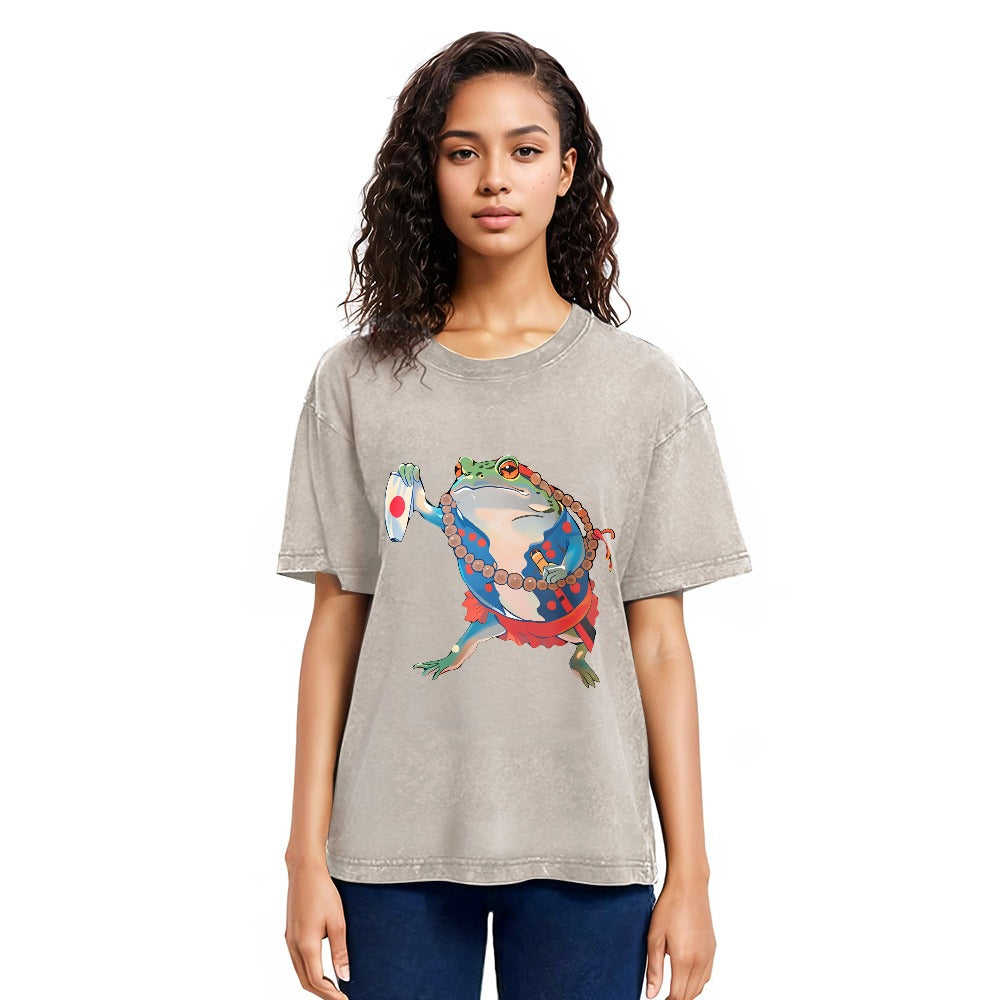 Tokyosol Frog Is Ready For Anything Washed T-Shirt