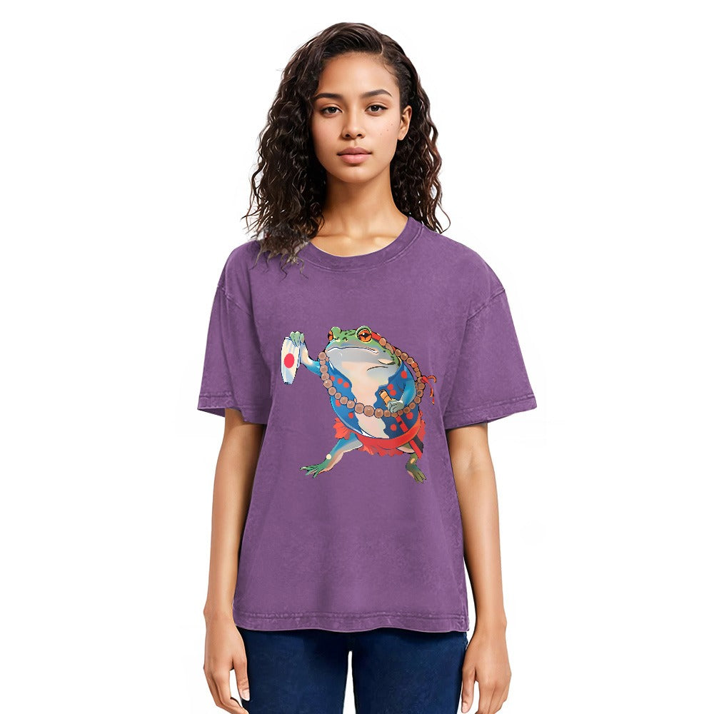 Tokyosol Frog Is Ready For Anything Washed T-Shirt