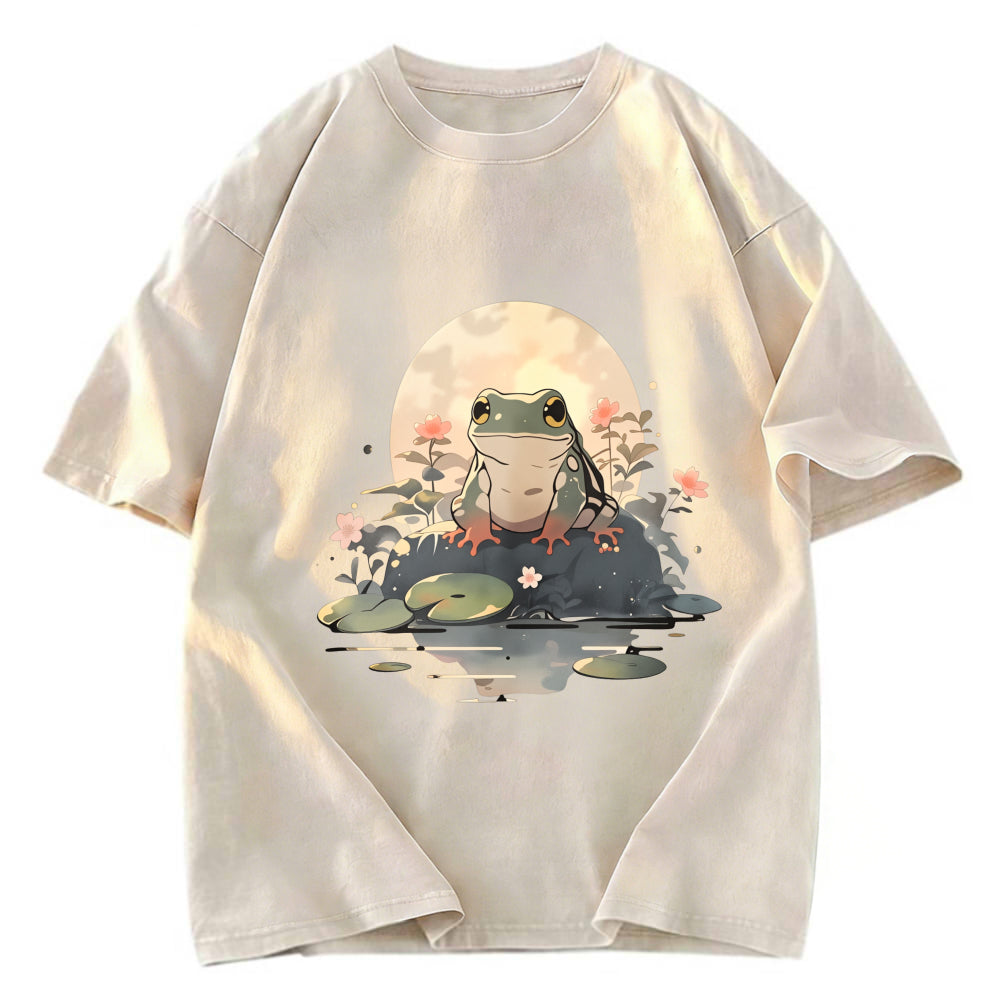 Tokyosol Japanese Frog Vintage Washed T-Shirt