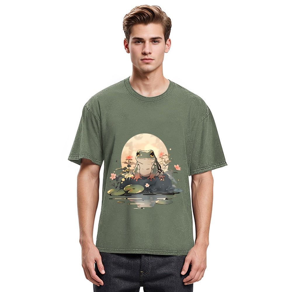 Tokyosol Japanese Frog Vintage Washed T-Shirt