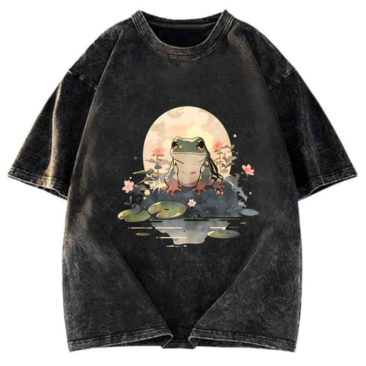 Tokyosol Japanese Frog Vintage Washed T-Shirt