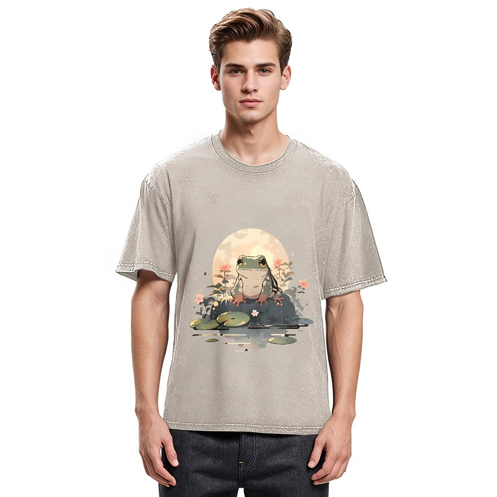 Tokyosol Japanese Frog Vintage Washed T-Shirt