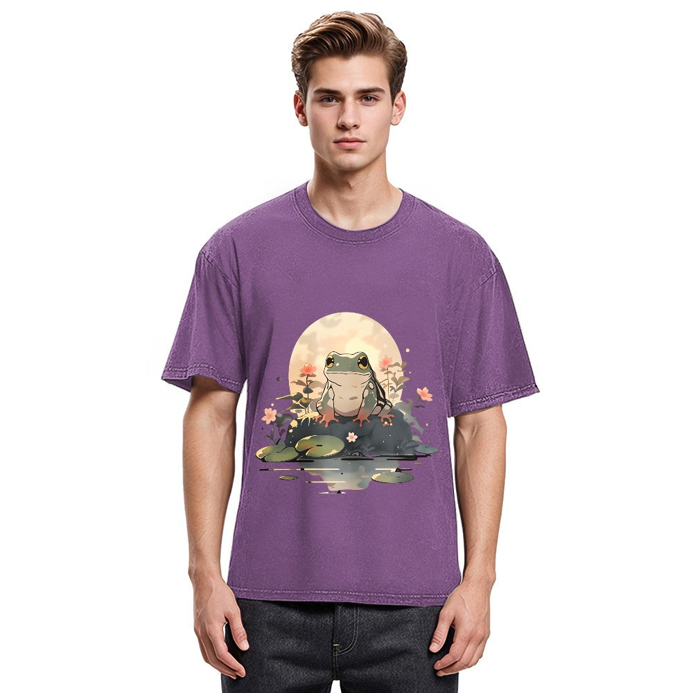 Tokyosol Japanese Frog Vintage Washed T-Shirt