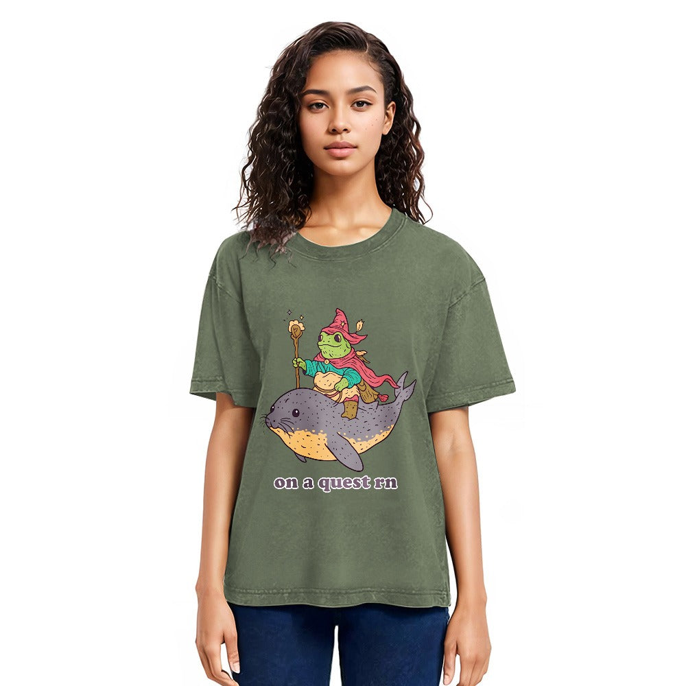 Tokyosol On a Quest Right Now Washed T-Shirt