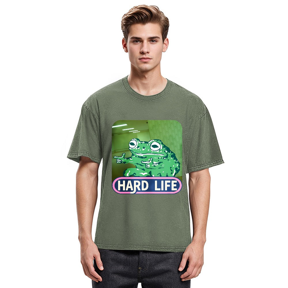 Tokyosol The Backrooms Hard Life Frog Washed T-Shirt