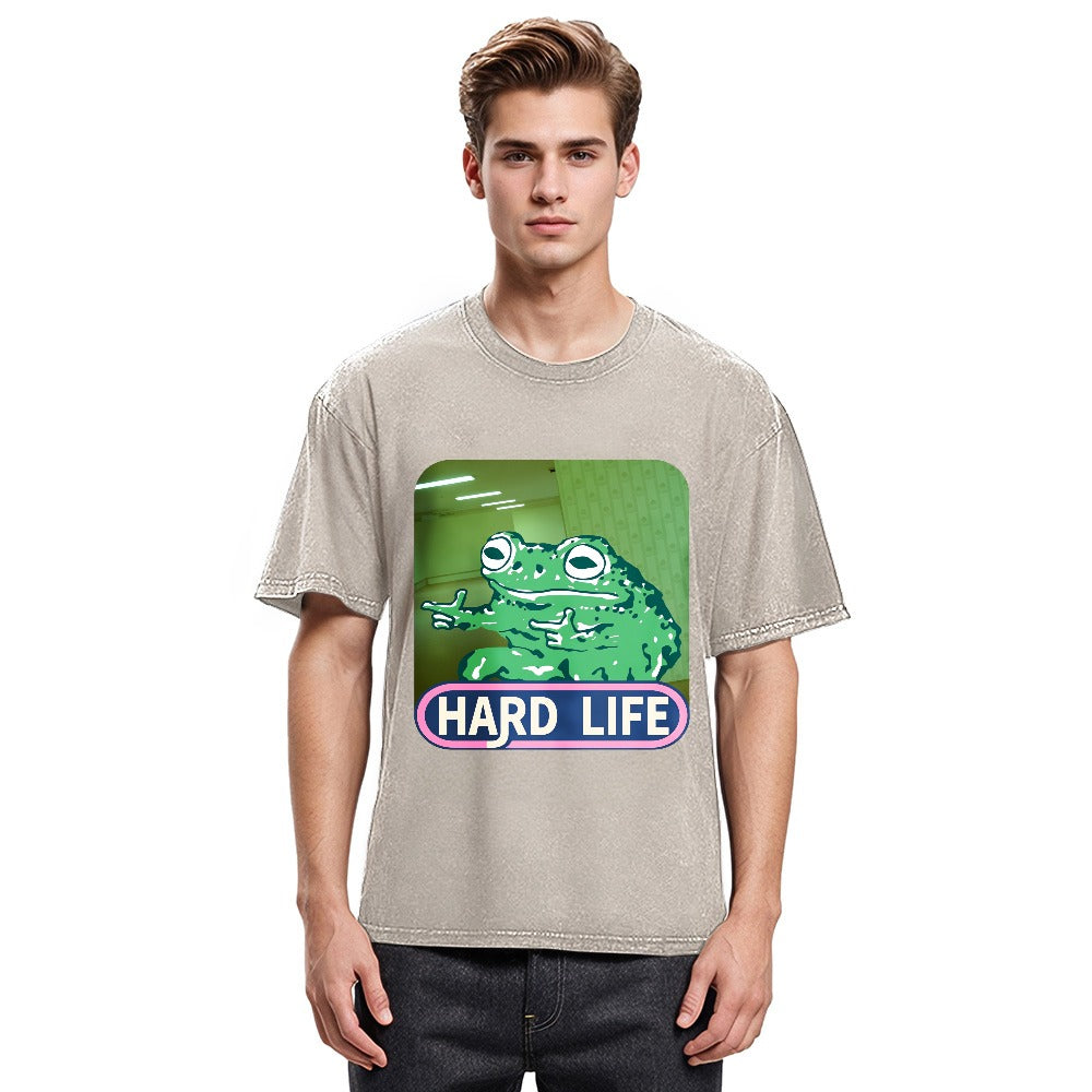 Tokyosol The Backrooms Hard Life Frog Washed T-Shirt
