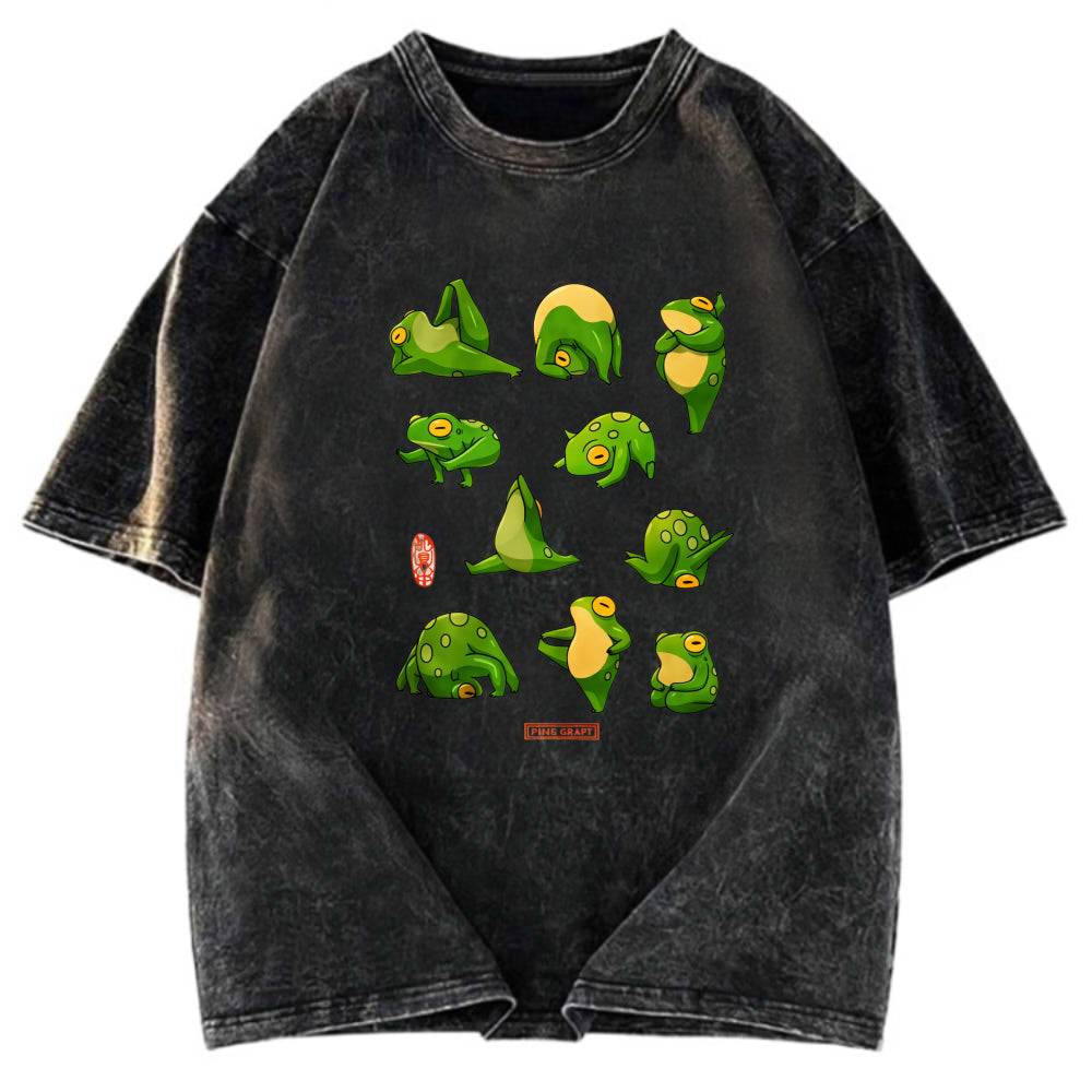 Tokyosol DingHuArt Frog Washed T-Shirt