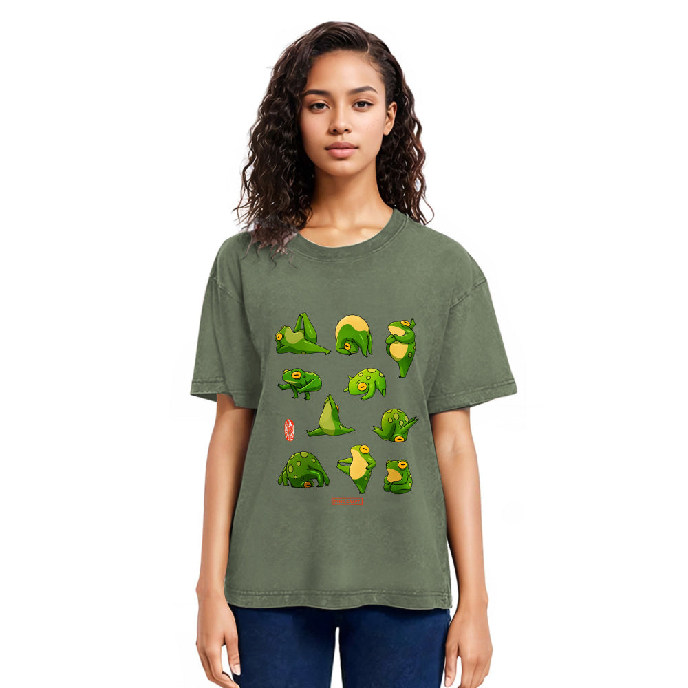 Tokyosol DingHuArt Frog Washed T-Shirt